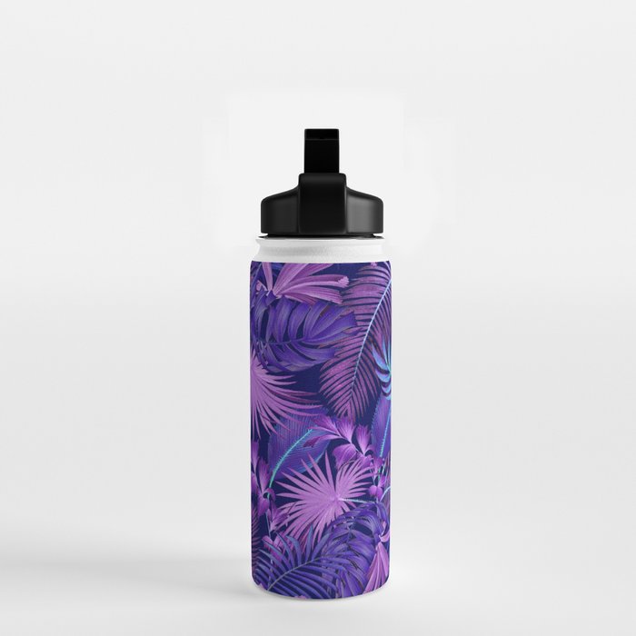 Tropical Leaf Pattern Water Bottle Gallery Image 2