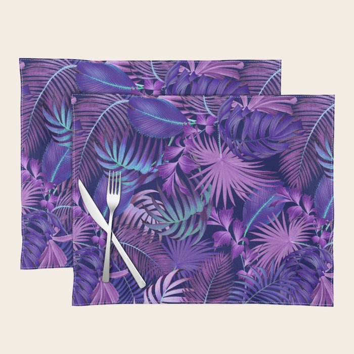 Tropical Leaf Pattern Placemat Gallery Image 1