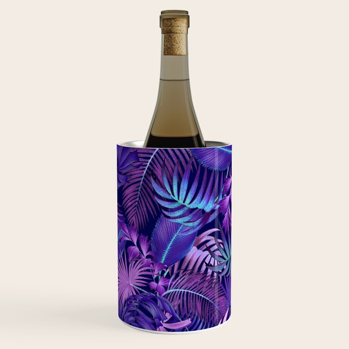 Tropical Leaf Pattern Wine Chiller Gallery Image 2