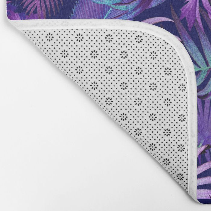Tropical Leaf Pattern Bath Mat Gallery Image 2