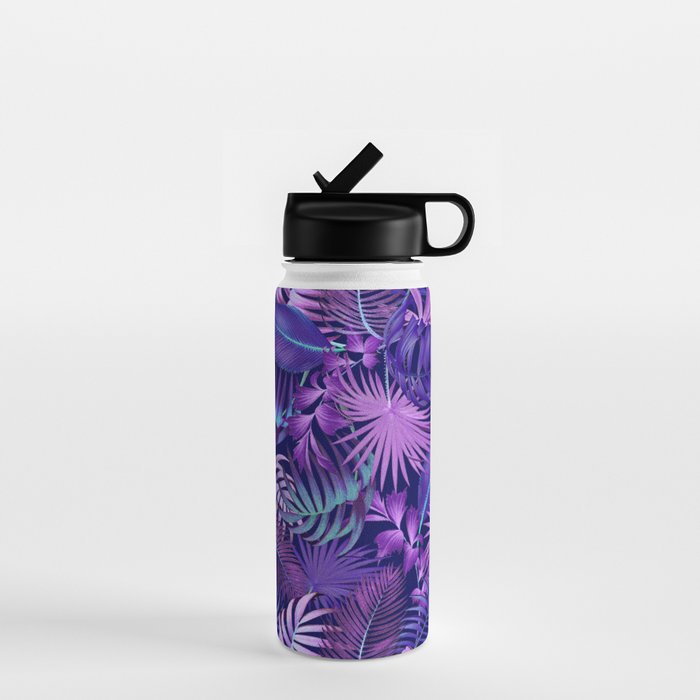 Tropical Leaf Pattern Water Bottle Gallery Image 1