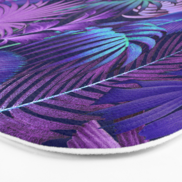 Tropical Leaf Pattern Bath Mat Gallery Image 3