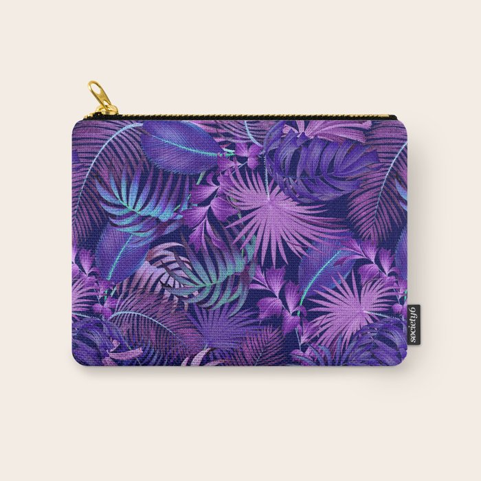 Tropical Leaf Pattern Carry All Pouch Gallery Image 1