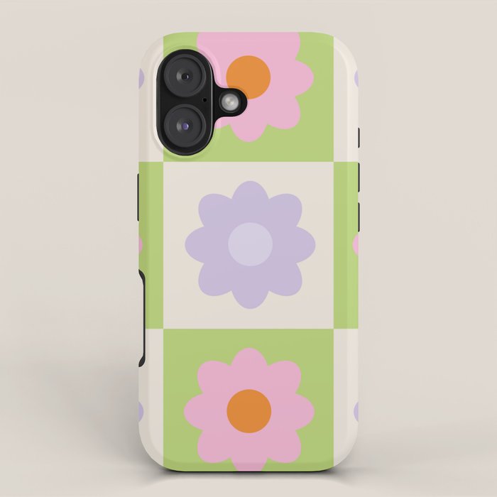 Retro Flower Pattern S iPhone Case Gallery Image 1