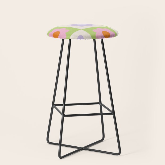 Retro Flower Pattern S Stool Gallery Image 1