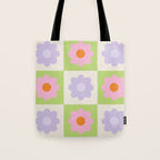 Retro Flower Pattern S Tote Bag Gallery Image 1