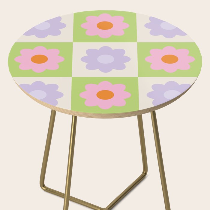 Retro Flower Pattern S Side Table Gallery Image 2