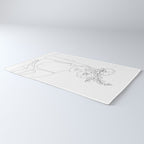 Minimal Line Art Woman with Flowers II Rug Gallery Image 3