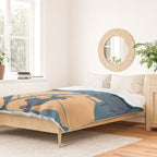 Dancing with the cat | Blue Moody sunset light and shadows Aesthetic room | Naked dance Femme Fatale Duvet Cover Gallery Image 2