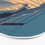 Dancing with the cat | Blue Moody sunset light and shadows Aesthetic room | Naked dance Femme Fatale Bath Mat Gallery Image 3