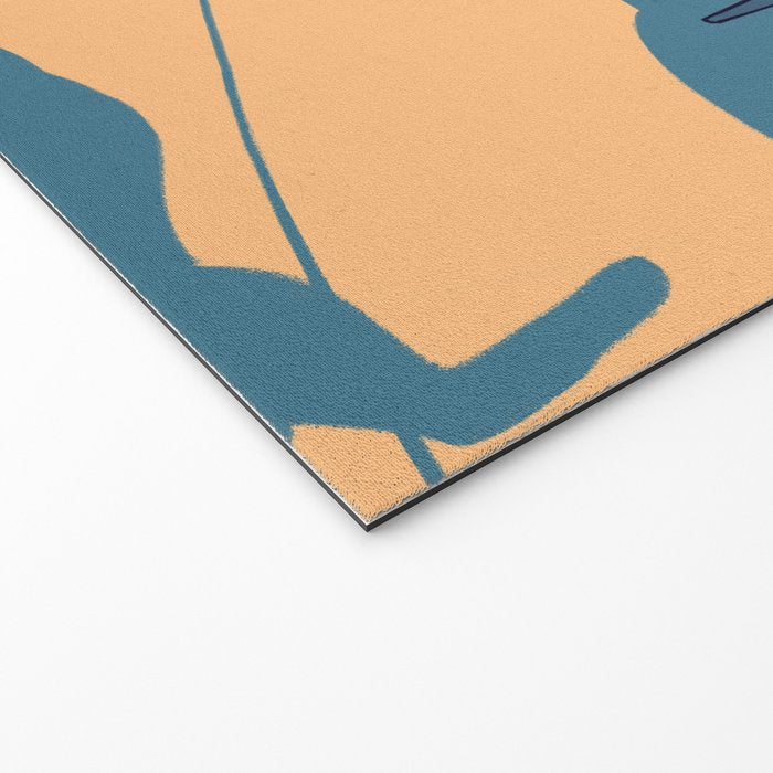 Dancing with the cat | Blue Moody sunset light and shadows Aesthetic room | Naked dance Femme Fatale Welcome Mat Gallery Image 2