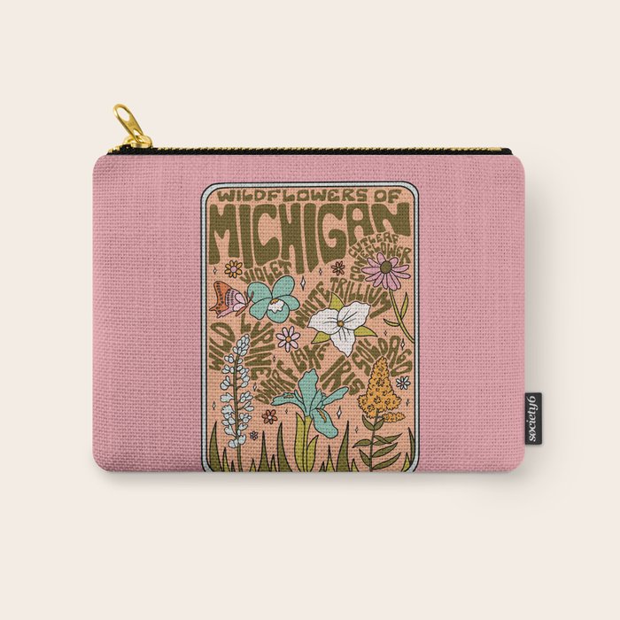 Michigan Wildflowers Carry All Pouch Gallery Image 1