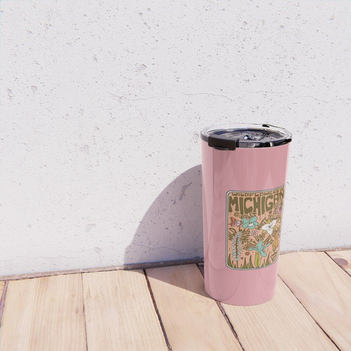 Michigan Wildflowers Travel Mug Gallery Image 4