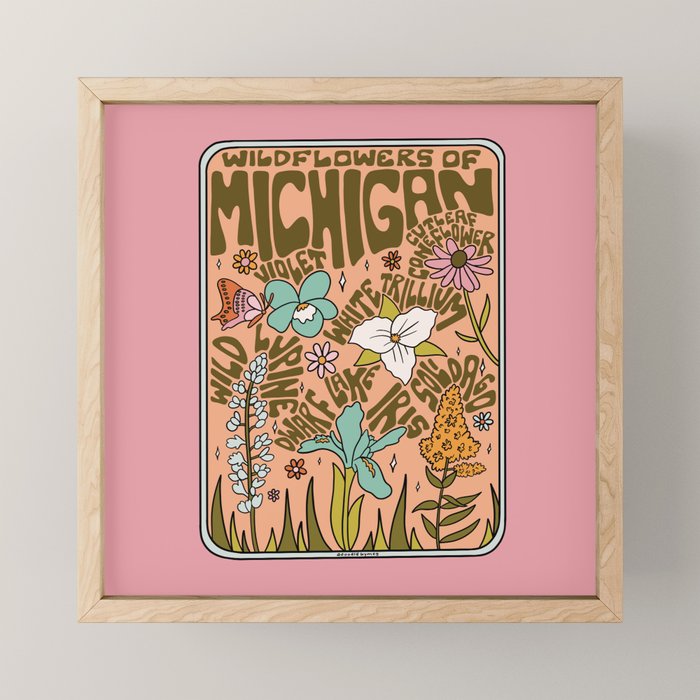 Michigan Wildflowers Mini Art Print Gallery Image 1