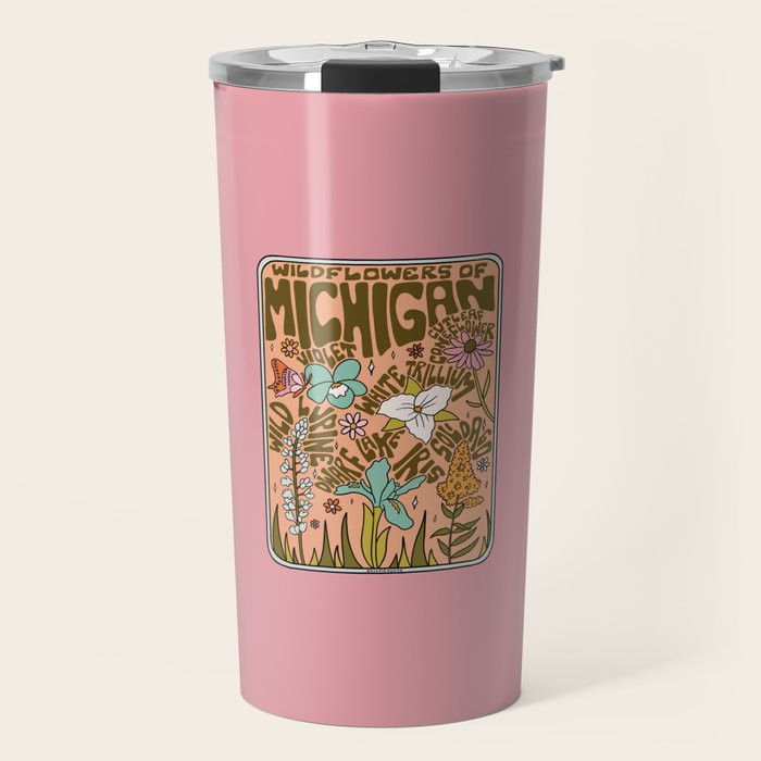 Michigan Wildflowers Travel Mug Gallery Image 1