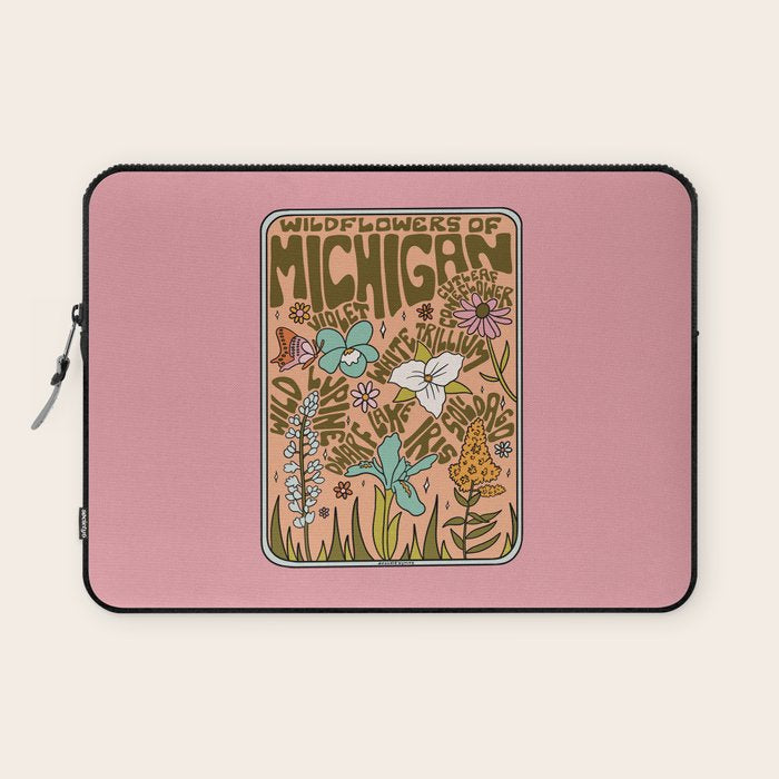 Michigan Wildflowers Laptop Sleeve Gallery Image 1