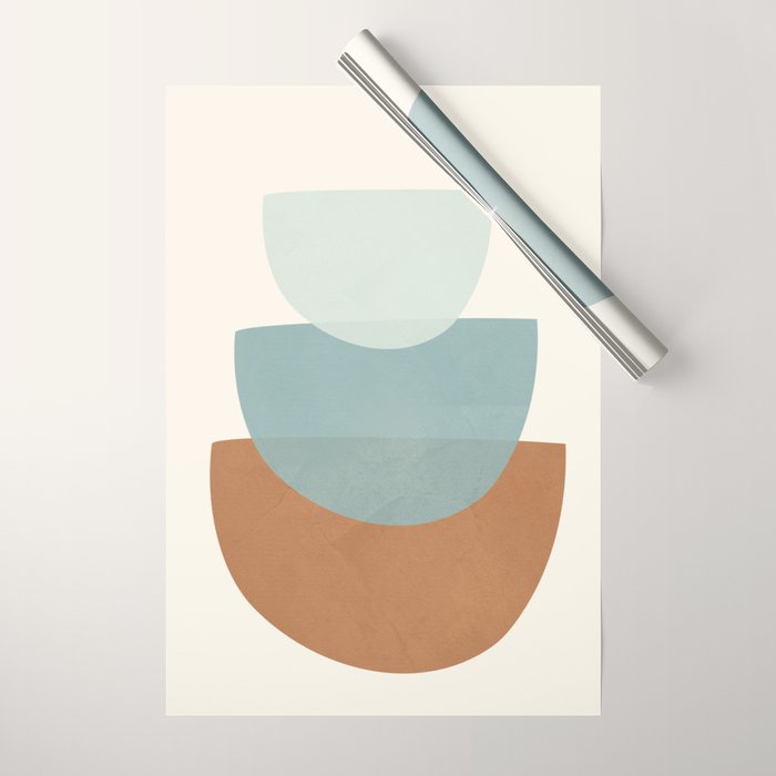 Azzurro Shapes No 56 Wrapping Paper Gallery Image 1