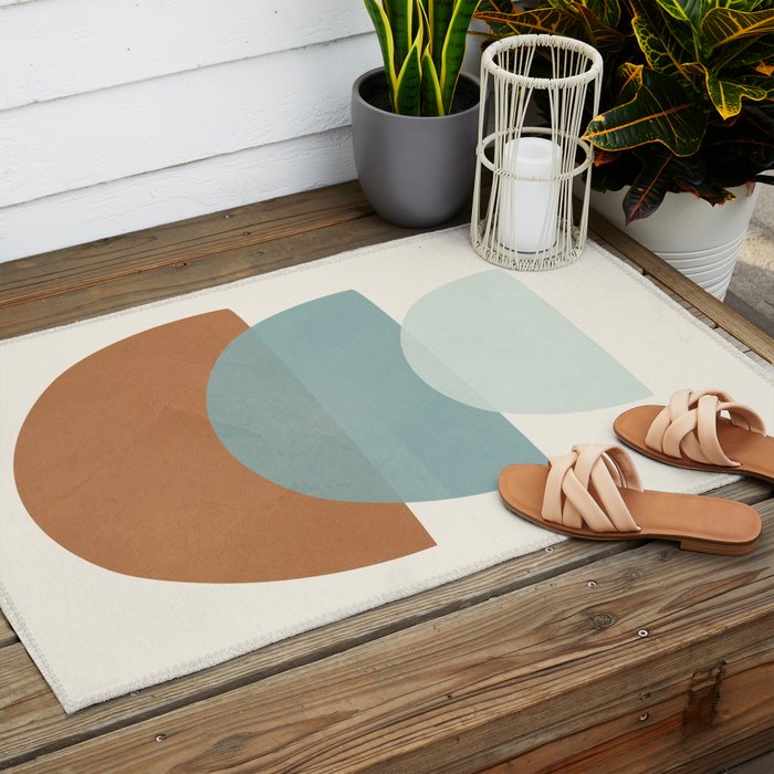 Azzurro Shapes No 56 Outdoor Rug Gallery Image 2