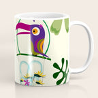 Vintage Modern Tiki Birds Coffee Mug Gallery Image 1