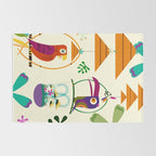 Vintage Modern Tiki Birds Rug Gallery Image 2