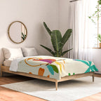 Vintage Modern Tiki Birds Comforter Gallery Image 2