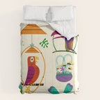 Vintage Modern Tiki Birds Comforter Gallery Image 6