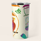 Vintage Modern Tiki Birds Travel Mug Gallery Image 1