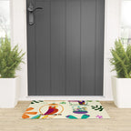 Vintage Modern Tiki Birds Welcome Mat Gallery Image 3