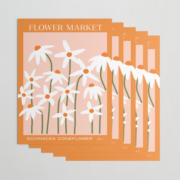 Flower Market - Echinacea #1 Wrapping Paper Gallery Image 3