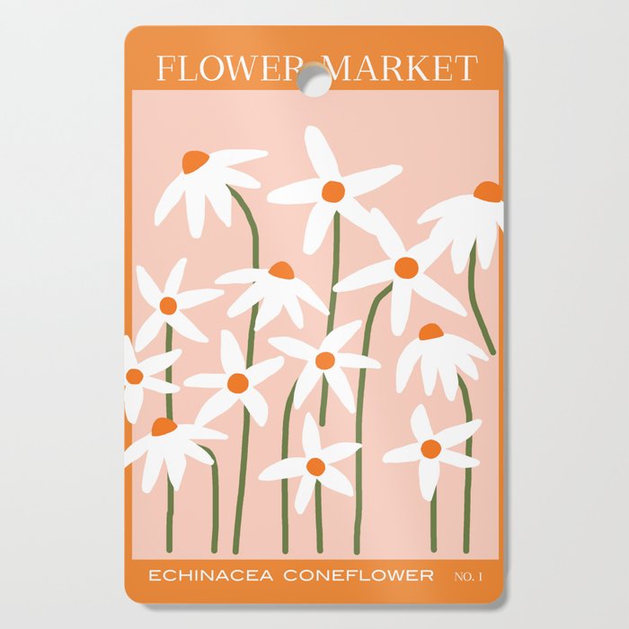 Flower Market - Echinacea #1 Cutting Board Gallery Image 1
