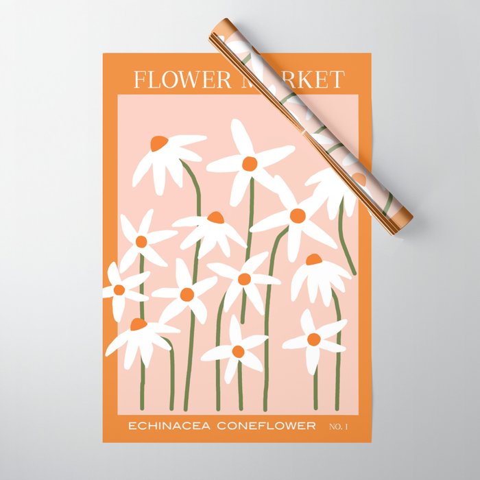 Flower Market - Echinacea #1 Wrapping Paper Gallery Image 1