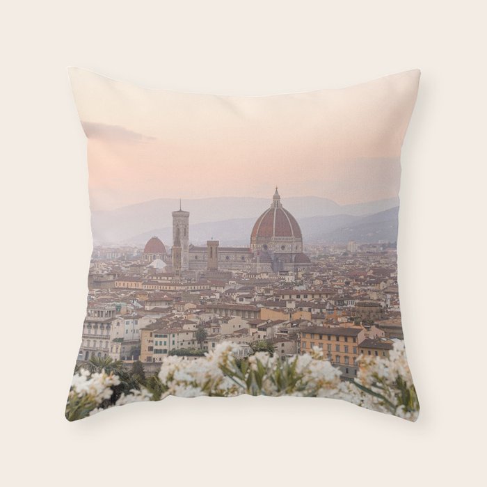 Sunset In Florence, Tuscany Photo | Il Duomo Cathedral In Soft Pastel Colors Art Print | Italy Travel Photography Throw Pillow Gallery Image 6
