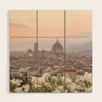 Sunset In Florence, Tuscany Photo | Il Duomo Cathedral In Soft Pastel Colors Art Print | Italy Travel Photography Wood Wall Art Gallery Image 1