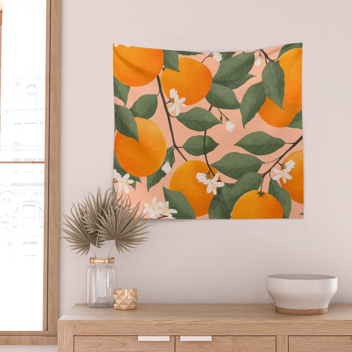 fresh citrus Wall Tapestry Gallery Image 2