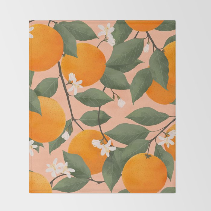 fresh citrus Throw Blanket Gallery Image 2