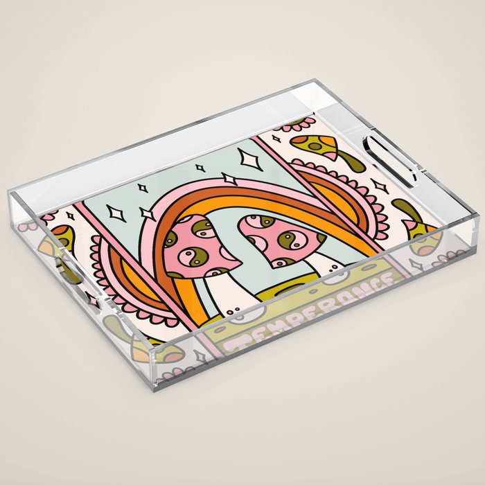 14. Temperance Tarot Mushroom Acrylic Tray Gallery Image 1