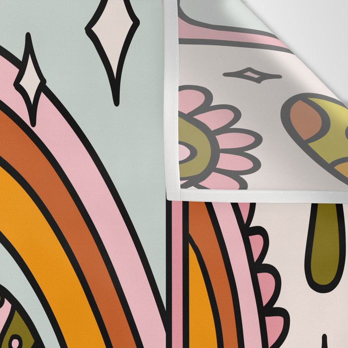 14. Temperance Tarot Mushroom Wall Tapestry Gallery Image 3