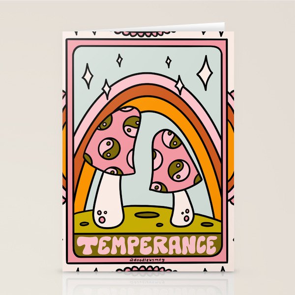 14. Temperance Tarot Mushroom Stationery Card Gallery Image 2