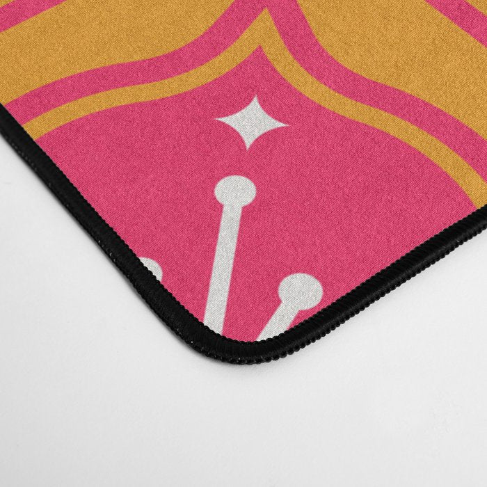 Talavera Mexican Tile - Hot Pink & Orange Palette Desk Mat Gallery Image 4