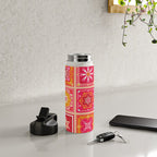 Talavera Mexican Tile - Hot Pink & Orange Palette Water Bottle Gallery Image 4