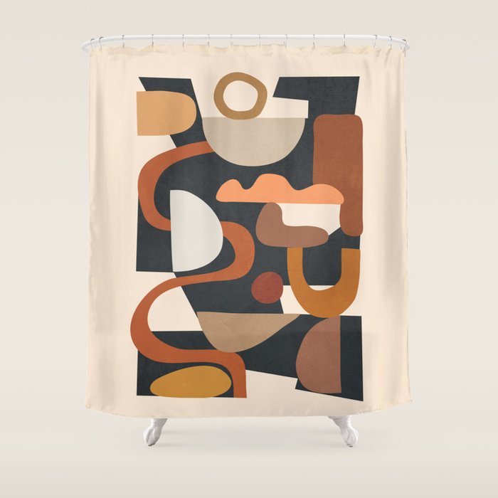 Modern Abstract Art 45 Shower Curtain Gallery Image 1