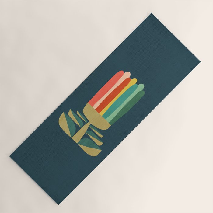 Little rainbow flower Yoga Mat Gallery Image 1