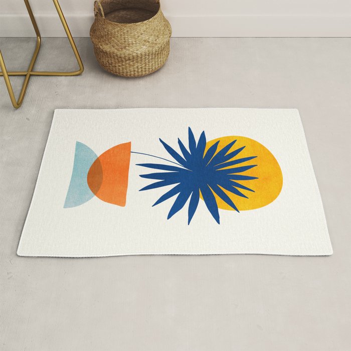 Abstract Tropical Sunset / Mid Century Series Rug Gallery Image 1