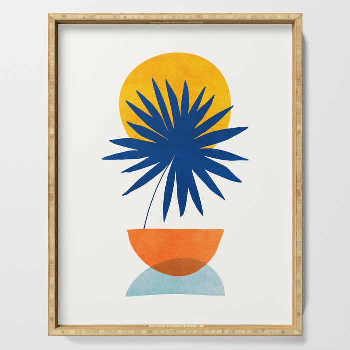 Abstract Tropical Sunset / Mid Century Series Serving Tray Gallery Image 1