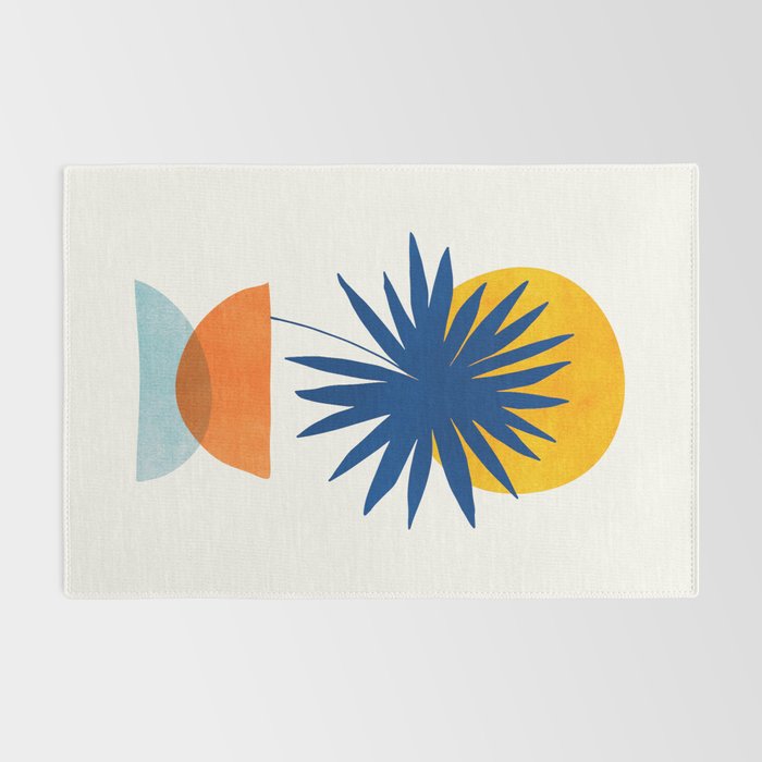 Abstract Tropical Sunset / Mid Century Series Rug Gallery Image 2
