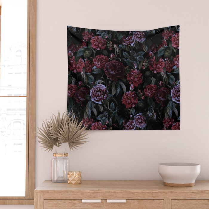 Roses Moon Garden Wall Tapestry Gallery Image 2