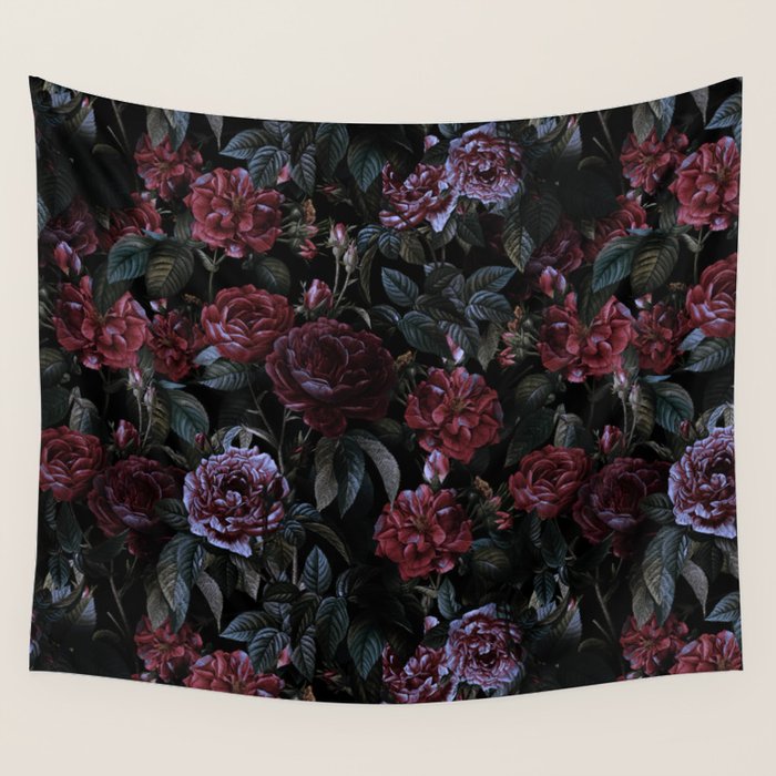 Roses Moon Garden Wall Tapestry Gallery Image 1