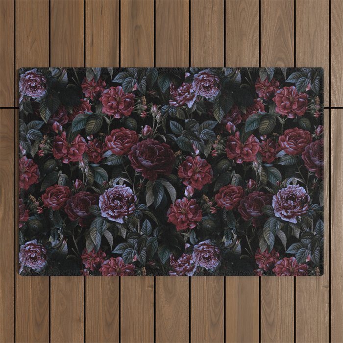 Roses Moon Garden Outdoor Rug Gallery Image 1