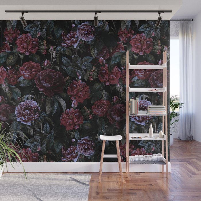 Roses Moon Garden Wall Mural Gallery Image 1