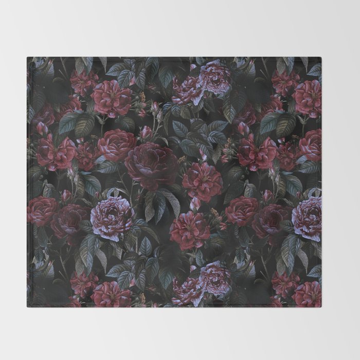 Roses Moon Garden Throw Blanket Gallery Image 2